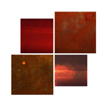 Digital Arts titled "PUZZLE ROUGE" by Evelyne Chevallier, Original Artwork, Digital Collage