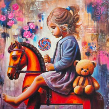 "La fillette à la Su…" başlıklı Tablo Vincent Bardou tarafından, Orijinal sanat, Akrilik Ahşap Sedye çerçevesi üzerine monte…