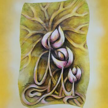 Рисунок под названием "Meditation - 2021" - Nguyen The Hiep (Arthiep), Подлинное произведение искусства, Акрил