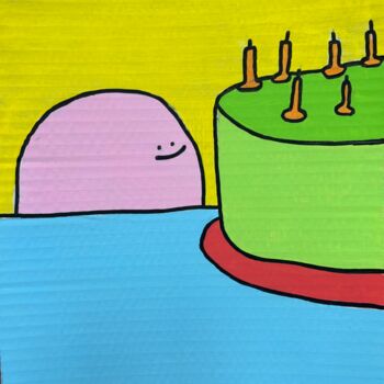 "Mhhmmmmm" başlıklı Tablo Mou tarafından, Orijinal sanat, Guaş boya