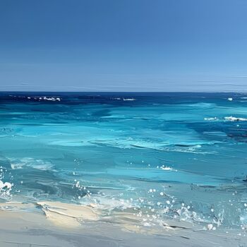 "Abstract Ocean Prin…" başlıklı Dijital Sanat Mily Art tarafından, Orijinal sanat, Dijital Resim