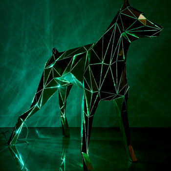 "Doberman" başlıklı Heykel Phantom Art tarafından, Orijinal sanat, Metaller