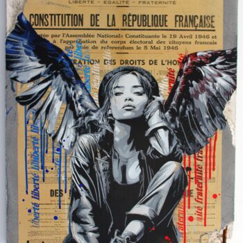 Peinture intitulée "Référundum mai 1946" par Max Andriot, Œuvre d'art originale, Acrylique