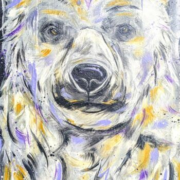 "Peinture ours polai…" başlıklı Tablo Cédric Vignon tarafından, Orijinal sanat, Akrilik Ahşap Sedye çerçevesi üzerine monte…