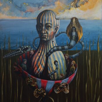 Картина под названием "26/2025" - Artur Endler, Подлинное произведение искусства, Акрил Установлен на Деревянная рама для но…