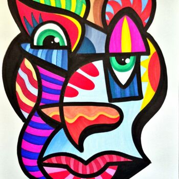 Dessin intitulée "Arthos" par Art De Noé, Œuvre d'art originale, Acrylique