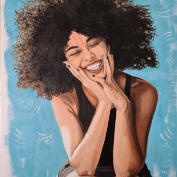 Ζωγραφική με τίτλο "Am i roghish ?" από Yvan Favre, Αυθεντικά έργα τέχνης, Λάδι Τοποθετήθηκε στο Ξύλινο φορείο σκελετό