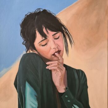 Painting titled "About me" by Yvan Favre, Original Artwork, Oil Mounted on Wood Stretcher frame