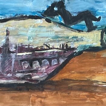 "Hamburg Tor zur Welt" başlıklı Tablo Brigitte Böhme tarafından, Orijinal sanat, Akrilik