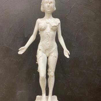 Skulptur mit dem Titel "Petite Mue 1" von Guillaume Werle, Original-Kunstwerk, Gips