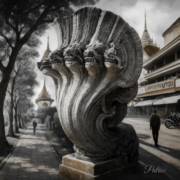 Printmaking titled "Cobra's Convergence…" by Patrick John Bennett (Patrice), Original Artwork, Digital Photography