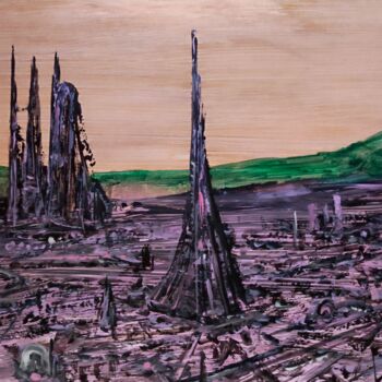 Картина под названием "Tweiffel Tower" - Milto Sideris, Подлинное произведение искусства, Акрил