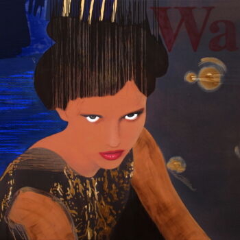 Malerei mit dem Titel "Was?" von Markus Honerla, Original-Kunstwerk, Lack Auf Keilrahmen aus Holz montiert