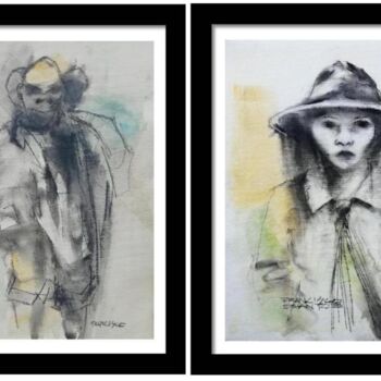 "Beautiful people 1" başlıklı Resim Francisco Santos tarafından, Orijinal sanat, Karakalem