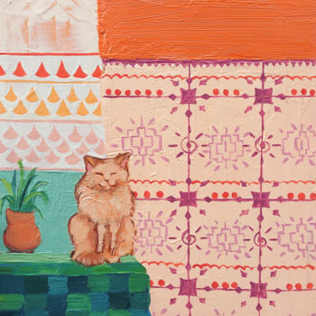 "Mosaic dance - Moro…" başlıklı Tablo Ksenia Tsyganyuk tarafından, Orijinal sanat, Petrol Ahşap panel üzerine monte edilmiş