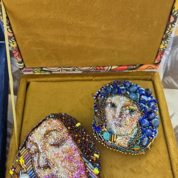 Текстильное искусство под названием "Princess of Lazurite" - Yuliya Gündoğan (ostbiju_art), Подлинное произведение искусства…