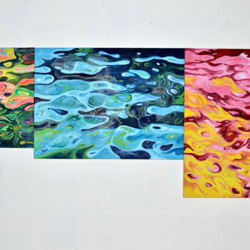 Peinture intitulée "“Les Reflets de l’O…" par Brice Mantovani, Œuvre d'art originale, Huile Monté sur Châssis en bois