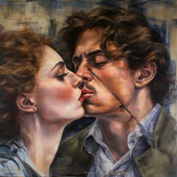 Painting titled "BROKEN MIRRORS #9" by Olivier De Tullasky, Original Artwork, Acrylic Mounted on Wood Stretcher frame