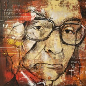 Peinture intitulée "Homenagem ao José S…" par Artem Usá, Œuvre d'art originale, Acrylique