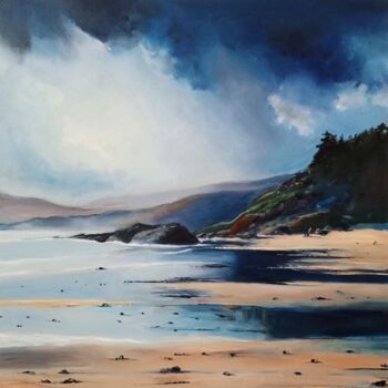 Peinture intitulée "Rhythms of the Shoal" par Inna Agadullina, Œuvre d'art originale, Huile Monté sur Carton