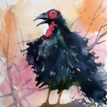 "hornbill" başlıklı Tablo Giorgio Gosti tarafından, Orijinal sanat, Suluboya