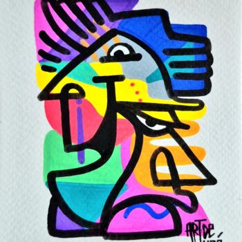 Dessin intitulée "Two in one" par Art De Noé, Œuvre d'art originale, Acrylique