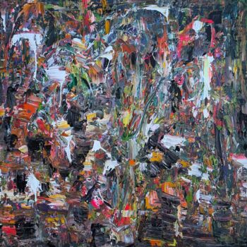 Картина под названием "Inner forest" - Darya Nakvakina, Подлинное произведение искусства, Акрил Установлен на Деревянная рам…