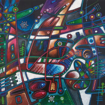 Картина под названием "Плоды не приносящие…" - Uladzimir Skryhanau, Подлинное произведение искусства, Пастель Установлен на…