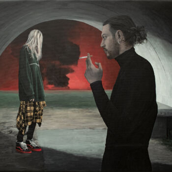 Peinture intitulée "The Illusion of Saf…" par Nataliya Bagatskaya, Œuvre d'art originale, Acrylique