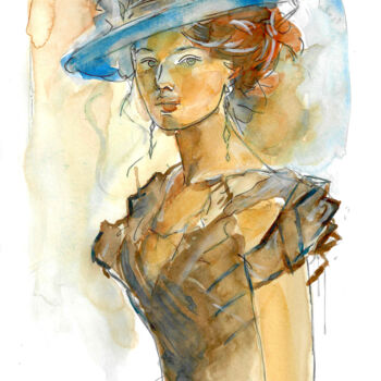 "🎨 Elegance from ano…" başlıklı Tablo Armajay tarafından, Orijinal sanat, Suluboya