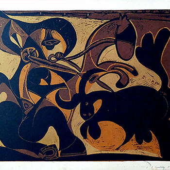印花与版画 标题为“piquet” 由Pablo Picasso, 原创艺术品, 光刻技术