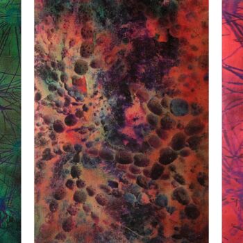 绘画 标题为“TAFELBILDER 4235 +…” 由Volker W. Hamann, 原创艺术品, 颜料 安装在木板上