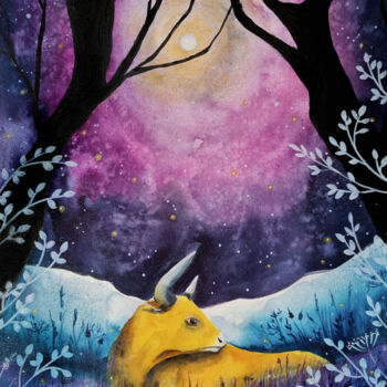 "Where the Sky Breat…" başlıklı Tablo Evgenia Smirnova tarafından, Orijinal sanat, Suluboya