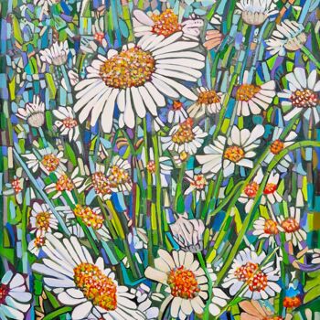 "White Daisy / 100 x…" başlıklı Tablo Alexandra Djokic tarafından, Orijinal sanat, Akrilik