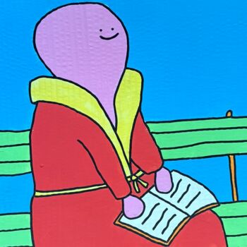 "Un sacré banc" başlıklı Tablo Mou tarafından, Orijinal sanat, Guaş boya