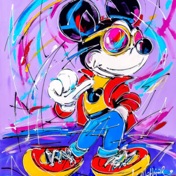 Malarstwo zatytułowany „Mickey the Celebrity” autorstwa Mathias (1975), Oryginalna praca, Akryl