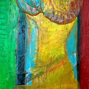 "L'Amphore Fleurie" başlıklı Tablo Orlane Grelet tarafından, Orijinal sanat, Akrilik Ahşap Sedye çerçevesi üzerine monte edi…