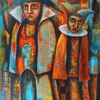 Painting titled "Представление" by Vladimir Pronkin, Original Artwork, Oil