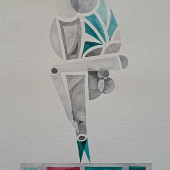 Painting titled "metamorfosis en acu…" by Italo Somma, Original Artwork, Watercolor