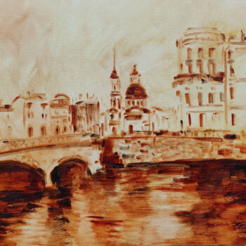 "Saint Petersburg. O…" başlıklı Tablo Olga Ponomarenko tarafından, Orijinal sanat, Petrol Ahşap Sedye çerçevesi üzerine mont…