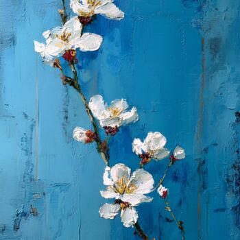 "White Cherry Blosso…" başlıklı Dijital Sanat Mily Art tarafından, Orijinal sanat, Dijital Resim