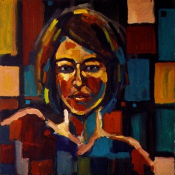 Malerei mit dem Titel "PORTRAIT WINDOWS (A…" von Louis Runemberg, Original-Kunstwerk, Öl Auf Keilrahmen aus Holz montiert