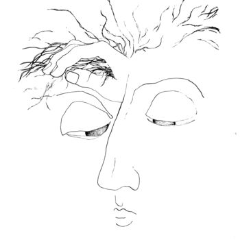 Drawing titled "sans titre" by Gantes Stéphane, Original Artwork, Ink