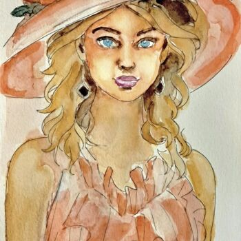 "Floral Elegance" başlıklı Tablo Armajay tarafından, Orijinal sanat, Suluboya