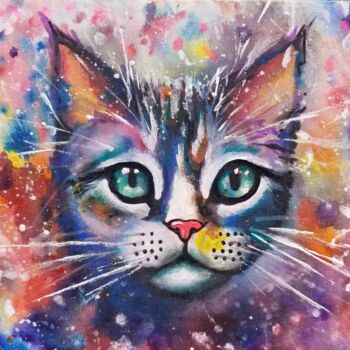 Peinture intitulée "Marsik. The Cosmic…" par Antara Terrael, Œuvre d'art originale, Acrylique Monté sur Châssis en bois