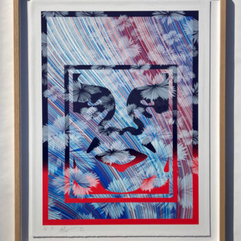 印花与版画 标题为“Wild Obey 35/40 EA” 由Shepard Fairey (Obey), 原创艺术品, 丝网印刷 安装在其他刚性面板上