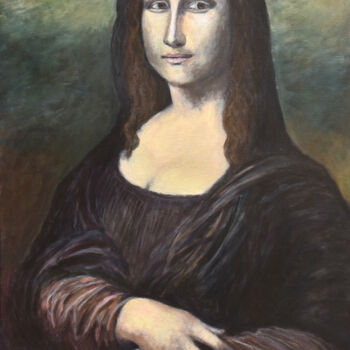 "Mona Lisa" başlıklı Tablo Alexandre David Lejuez tarafından, Orijinal sanat, Akrilik Ahşap Sedye çerçevesi üzerine monte ed…