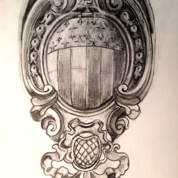 "🏛️ Bas-relief - Baro…" başlıklı Resim Armajay tarafından, Orijinal sanat, Karakalem