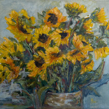 "Yellow Dance. Sunfl…" başlıklı Tablo Sasha Tovstik tarafından, Orijinal sanat, Petrol