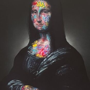 "Mona Lisa Graffiti" başlıklı Baskıresim Onemizer tarafından, Orijinal sanat, Serigrafi